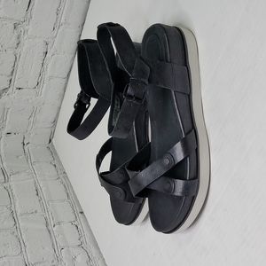 Bussola poppy cloud leather ankle strap sandals